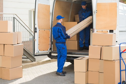 Moving truck ready for a local house move in Haringey