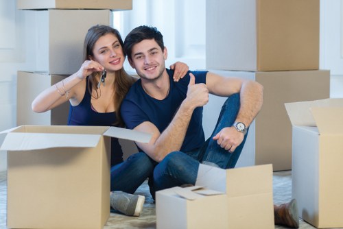 Removal team preparing a home move in Haringey