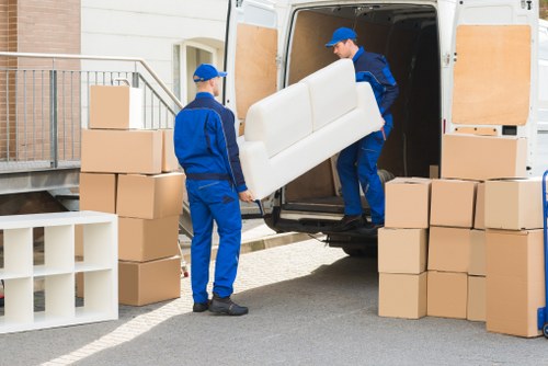 Man and van helping with a move in a Haringey residential street