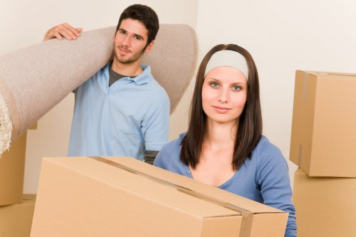 Unpacking boxes into a new home in Haringey