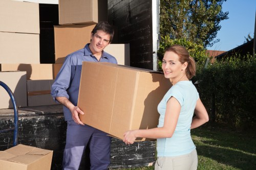 Packed moving truck prepared for transport across Haringey