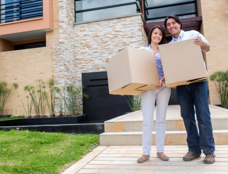 Family home contents being unloaded after a local Haringey move
